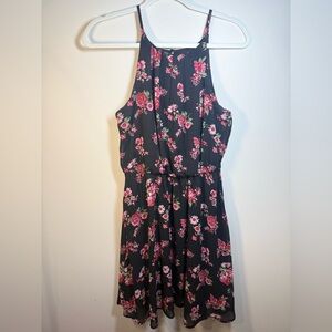 Mi Ami Floral Sleeveless Womens Short Dress Medium